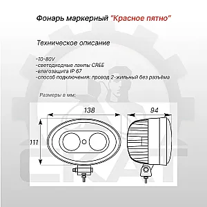 Сигнализация световая предупреждающая  "Красное пятно"