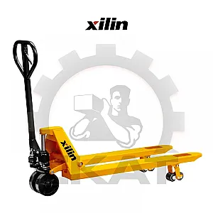 Тележка гидравлическая Xilin BF1000 (г/п 1тн, удлиненные вилы 2100 мм, колеса полиуретан двойные)