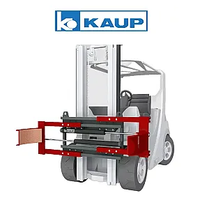 Захват для 1-2е бочки Kaup (Германия), г/п 700 кг, ширина раскрытия лап: 400-1200 мм; с устройством смещения каретки вбок и регулировкой давления