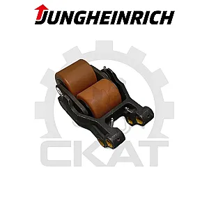 Колесо подвилочное 85x85 Jungheinrich ECE118, ERE120, ERE225, в сборе с держателем