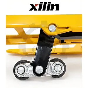 Гидравлическая тележка Xilin BFL15 (г/п 1500 кг, вилы 1150 мм) низкопрофильная, двойные полиуретановые колеса