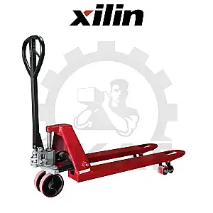 Гидравлическая тележка Xilin HP2.5 (г/п 2500 кг, вилы 1150 мм) стандартная, двойные полиуретановые колеса