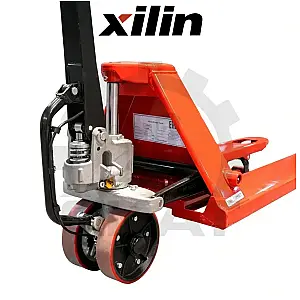 Гидравлическая тележка для работы на наклонных поверхностях Xilin HP2.5MA (г/п 2500 кг, вилы 1150 мм) с тормозом