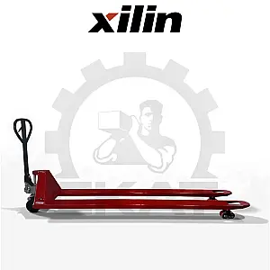 Гидравлическая тележка Xilin HP2.5 (г/п 2500 кг, вилы 1500 мм) длинновильная, двойные полиуретановые колеса