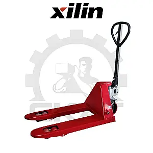 Гидравлическая тележка Xilin HP2.5 (г/п 2500 кг, вилы 800 мм) коротковильная, двойные полиуретановые колеса