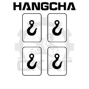 Наклейка КРЮК обозначение точки крепления Hangcha CBD15-20